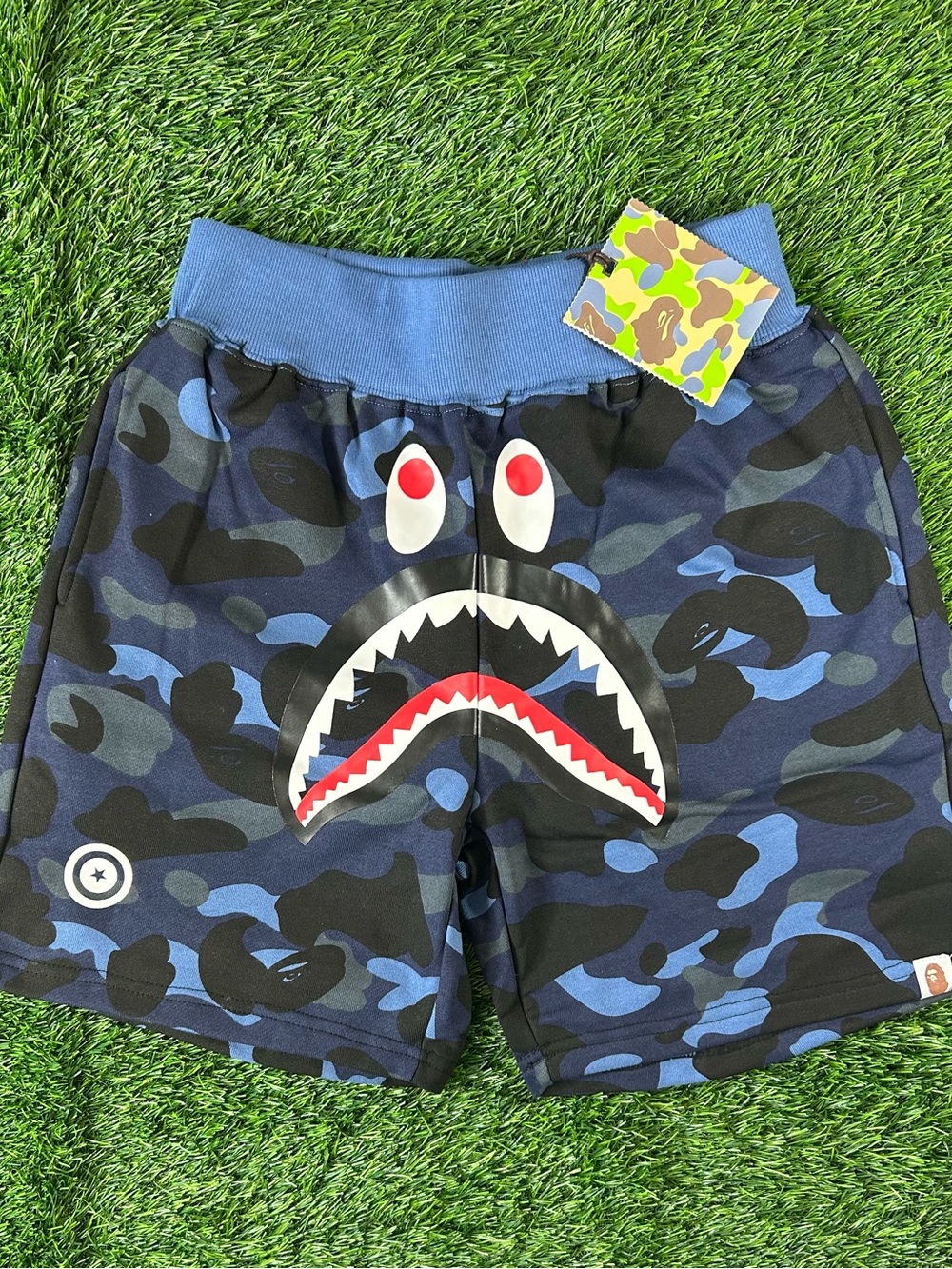 Blue Camo Bape Shorts Size M